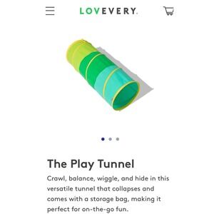 LOVEVERY Play Tunnel Kids Crawl Balance Wiggle Hide With Storage Bag
